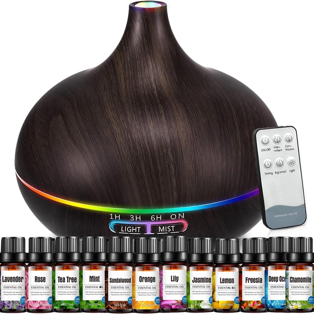 Difusor de Aceites Esenciales y Humidificador para Aromaterapia
