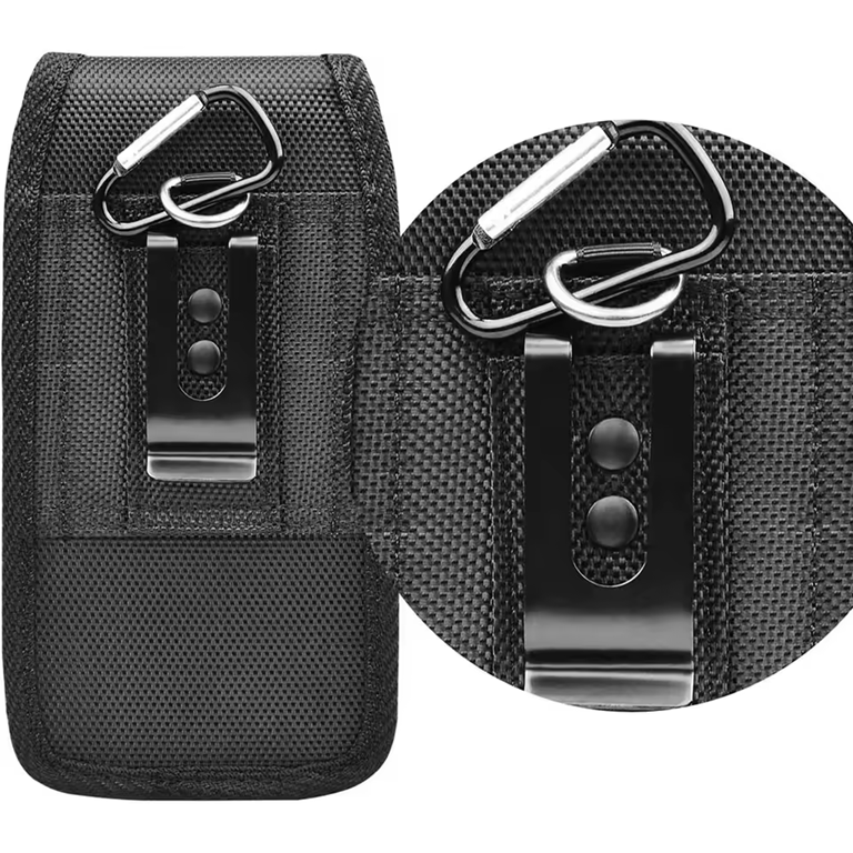 Funda Vertical de nailon con Clip para cinturón para smarphone